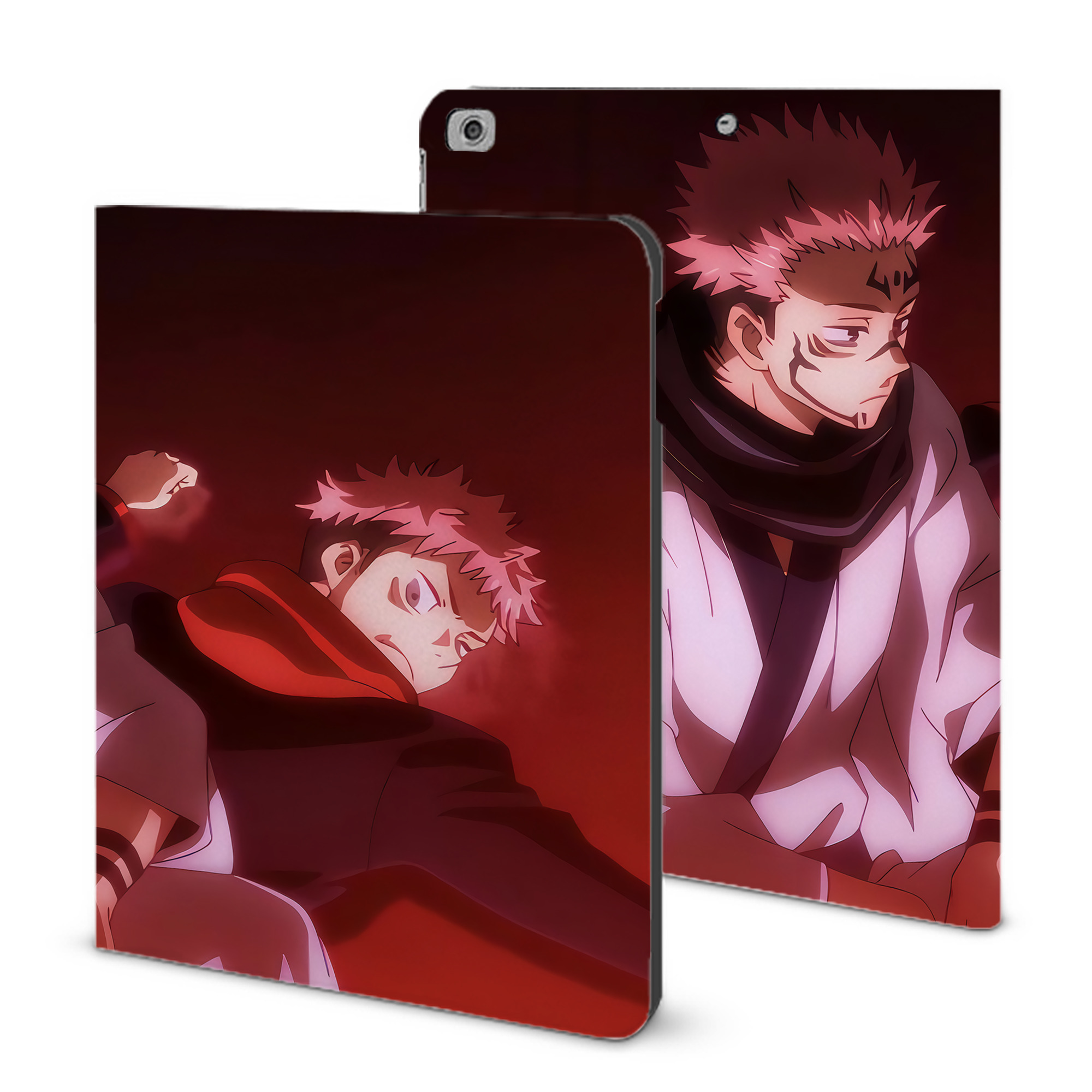 （画像用） 呪術廻戦 Jujutsu Kaisen IPad ケース ブック型 PUレザー TPU 耐衝撃 軽量 薄型 ペン収納なし 全面保護 IPad 各モデル対応